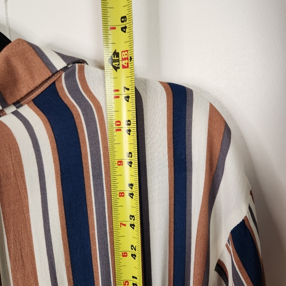 The Dress Forum Striped Midi Summer Classic Vacation Resort Elbow Sleeves Medium - Picture 12 of 13